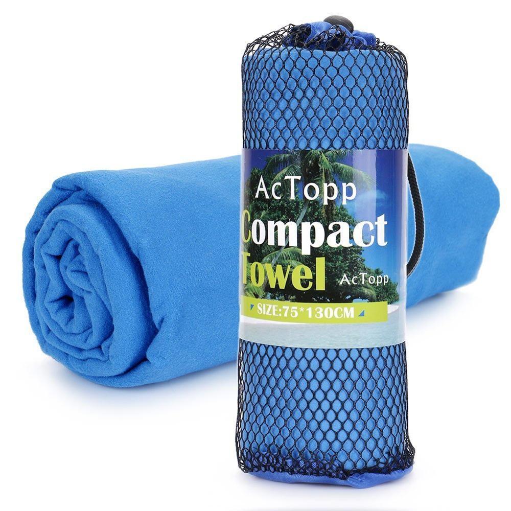 Super Absorbent Microfibre Suede Sports Towel With Mesh Bag