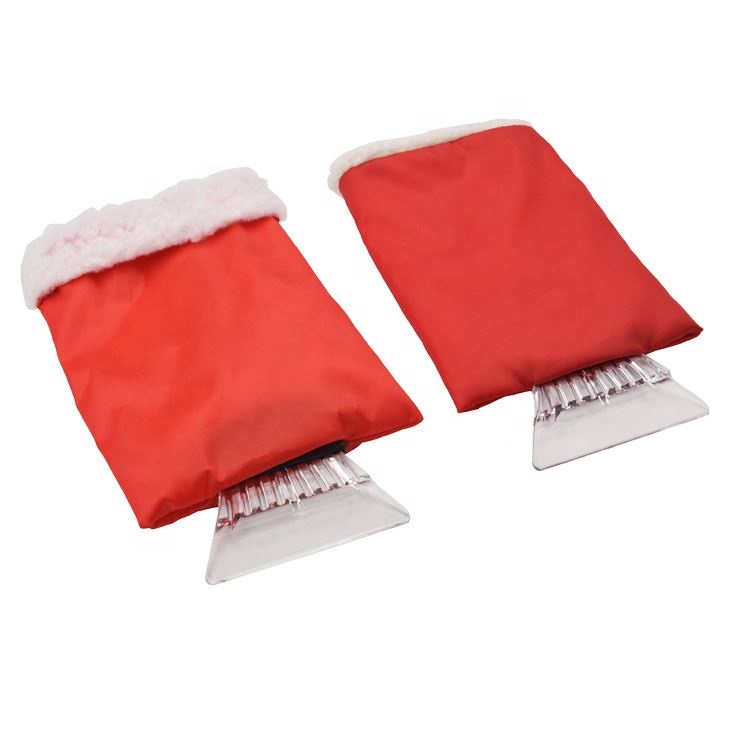 Cleaning Tool Window Removing Custom Warm With Glove Car Windscreen Ice Scraper Mitt