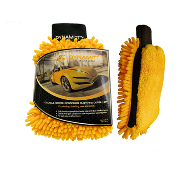 eco-friendly guantes microfiber chenille car wash cleaning mitt