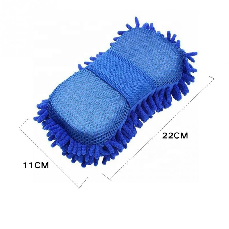 Microfiber double sided scratch-free car wash sponge microfiber sponge