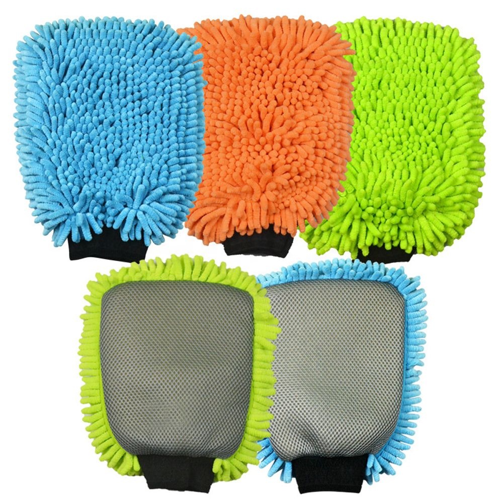 double side chenille microfiber wool premium scratch-free Car wash glove cleaning mitt