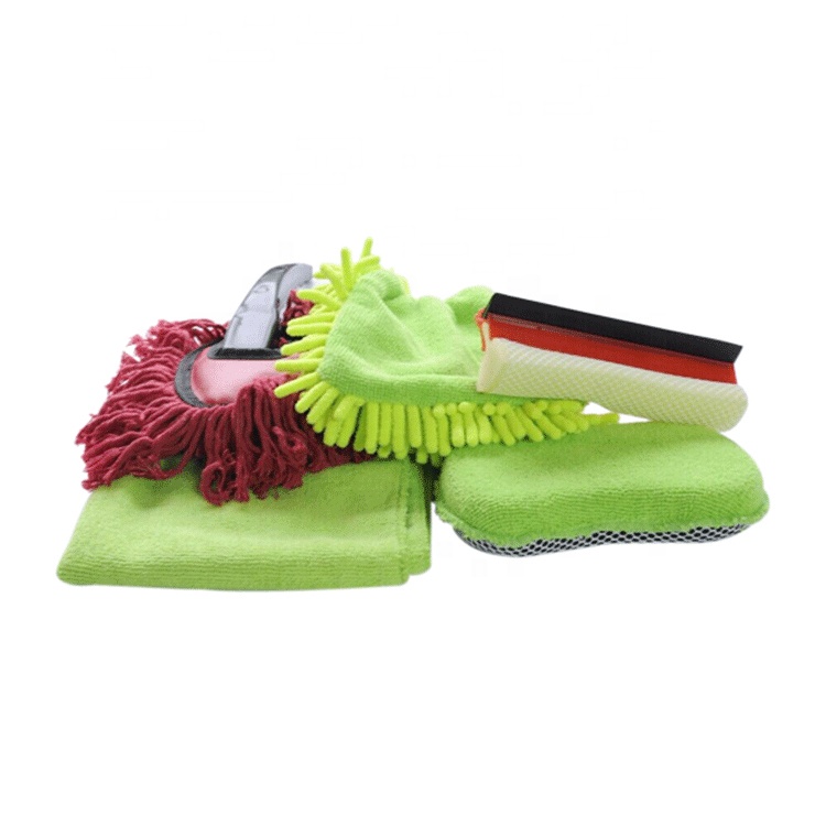 Portable 7 PCS care set cleaning washing care tool kit microfiber car wash & detailing kit car cleaning set