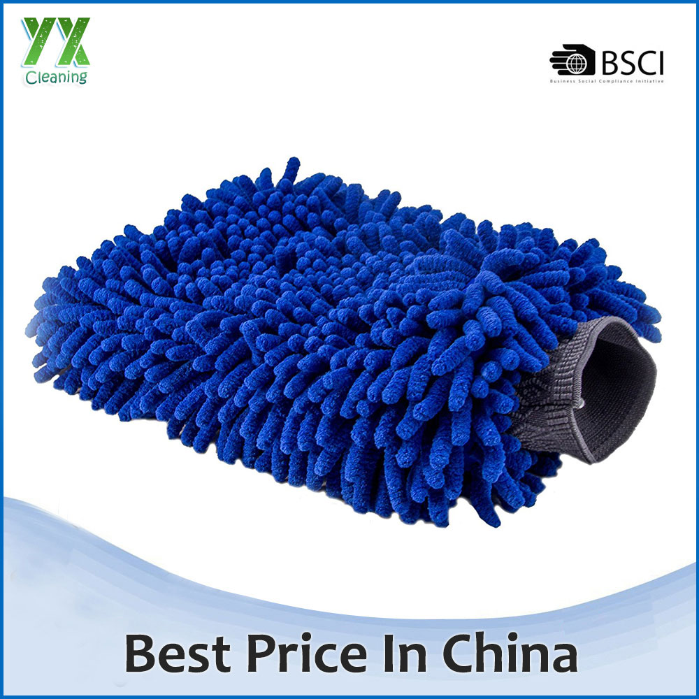 Absorbent Double-Sided Microfiber Chenille Wash Cleaning Mitt Glove