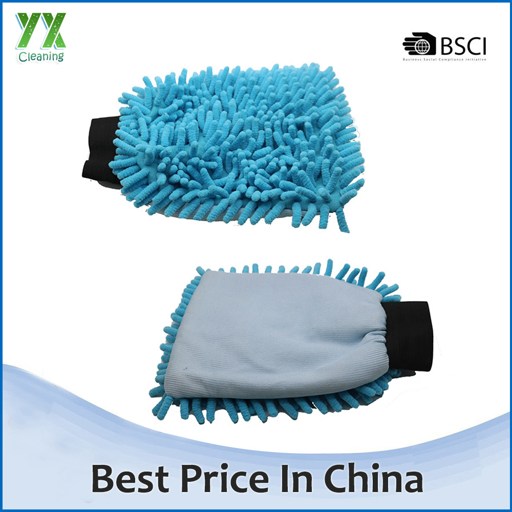 80% Polyester + 20% Polyamide Mixture Cleaning Glove For Car Washing