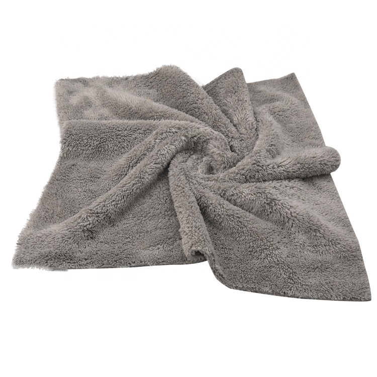 High absorption edgeless plush laser cut cleaning cloth microfiber coral fleece towel