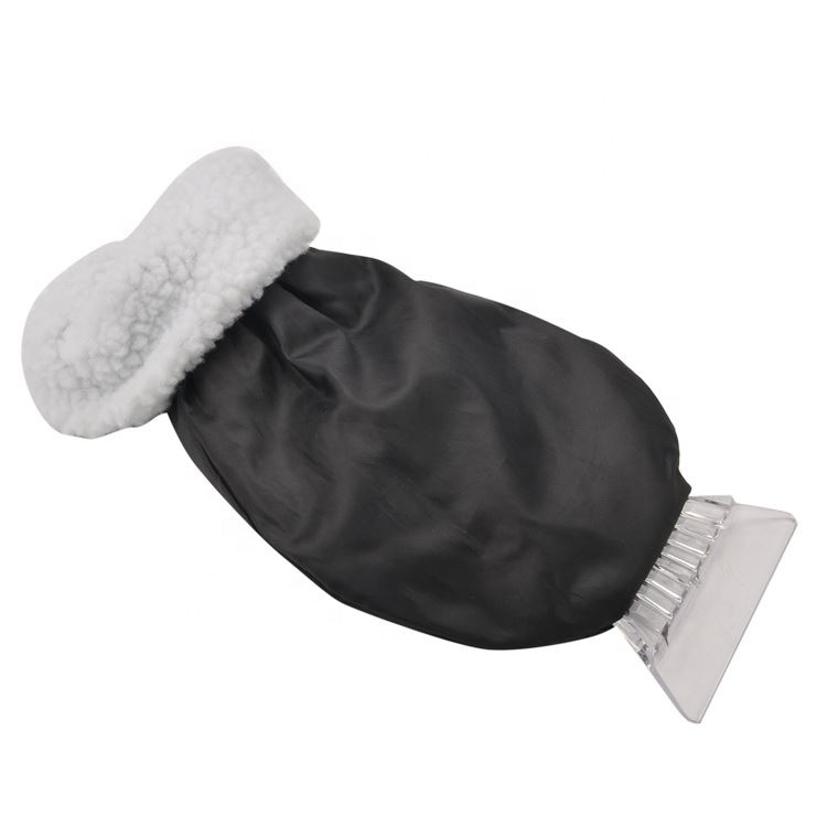 Customized Hot Sell Waterproof Ice Scraper Mitt For Car Clean And Wash Plastic Snow Shovel With Glove