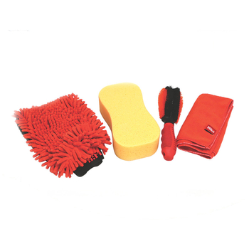 Microfiber Cloth Chenille Mitt Set Car Cleaning Sponge And Tire Brush