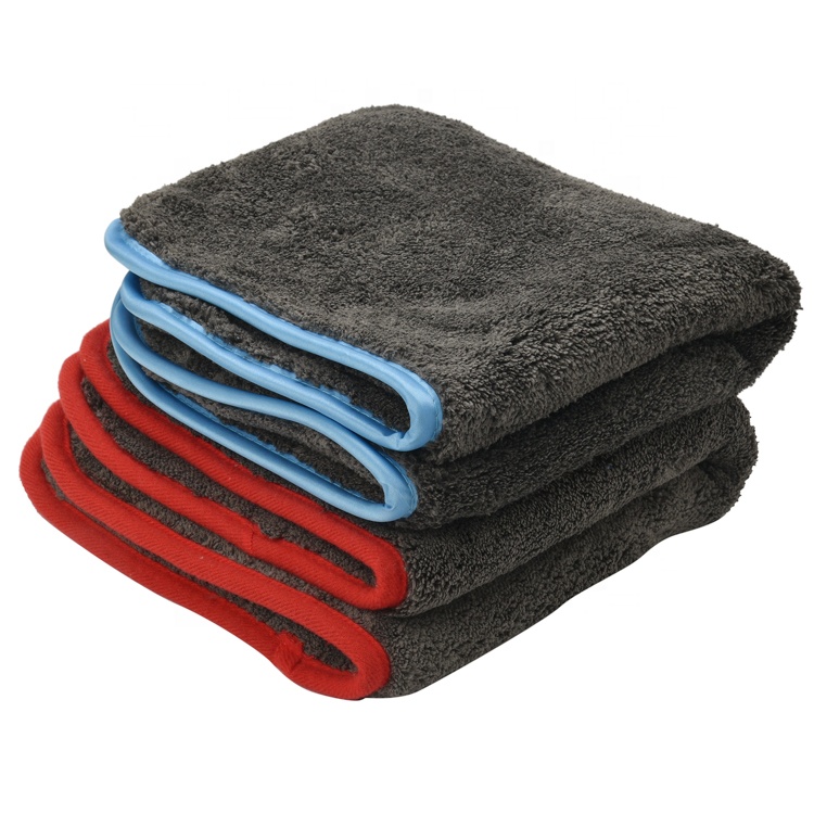 Reasonable price 40x40 1200gsm microfiber car drying towel large dual sided custom microfiber cleaning cloth